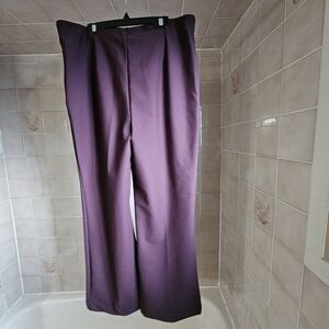 Christian Siriano Purple Stretch Pull-On Dress Pants